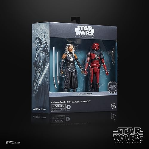 STAR WARS The Black Series Ahsoka Tano & HK-87 Assassin Droid, Ahsoka 6-Inch Action Figures, 2-Pack, Ages 4 and Up (Amazon Exclusive)