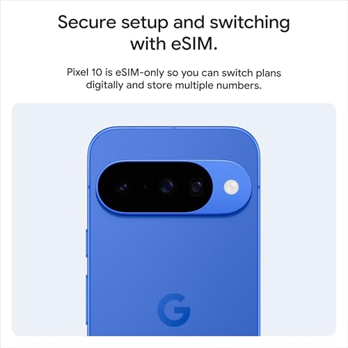 Google Pixel 10 - Unlocked Android Smartphone - Gemini AI Assistant, Advanced Triple Rear Camera, Fast-Charging 24+ Hour Battery, and 6.3" Actua Display - Indigo - 128 GB (2025 Model)