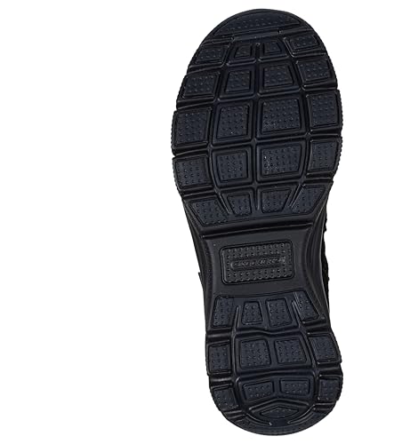 Skechers Women's EASY GOING - COZY INN Zip-Up bootie, Black/Black, 7 M