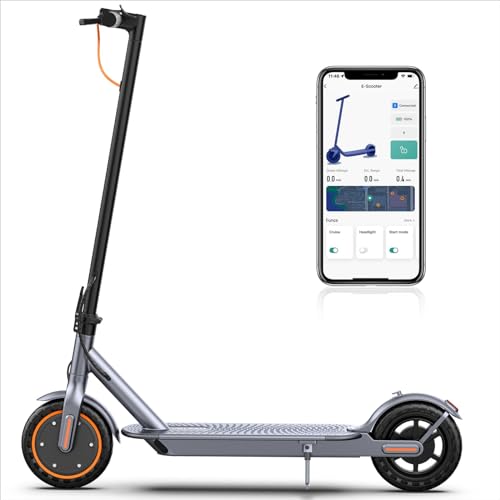 Electric Scooter, 350W Motor, 8.5'' Solid Tire, Max 21-23 Miles Range, Max 19 MPH Speed, Dual Braking, Folding Commuting Electric Scooter Adults (SP03-21Miles-350W)