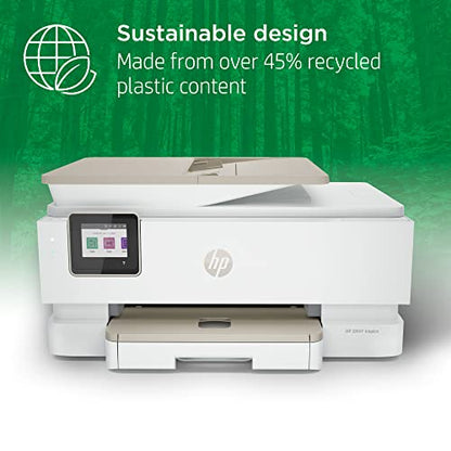 HP ENVY Inspire 7955e Wireless Color Inkjet Printer, Print, scan, copy, Easy setup, Mobile printing, Best-for home, 3 months of Instant Ink included, White