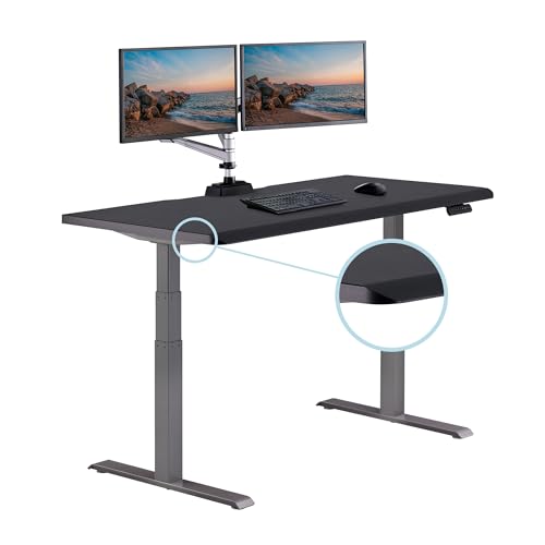 Vari ComfortEdge Electric Standing Desk – 60x30 – Black/Slate