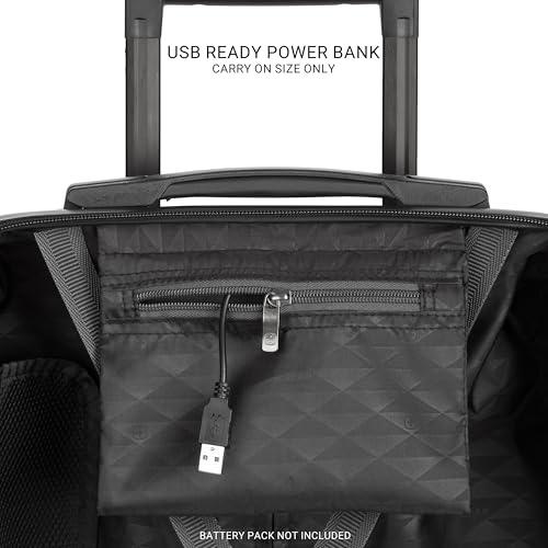 SwissGear 7272 Energie Expandable Hardside Luggage with Spinner Wheels and TSA Lock, Light Gold, 3-Piece Set (19/24/27)