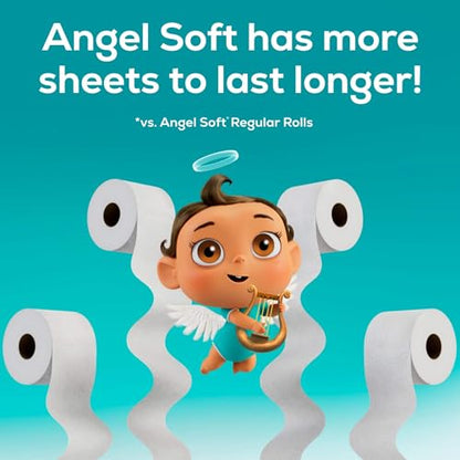 Angel Soft Toilet Paper, 16 Mega Rolls = 64 Regular Rolls, Soft and Strong Toilet Tissue