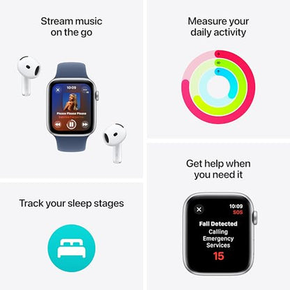 Apple Watch SE (2nd Gen) [GPS 40mm] Smartwatch with Midnight Aluminium Case with Midnight Sport Band S/M. Fitness and Sleep Trackers, Crash Detection, Heart Rate Monitor, Retina Display