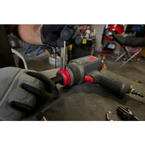 Ingersoll Rand 2236QTIMAX-2 DXS2 1/2" Air Impact Wrench, 2" Extended Anvil, Quiet, 1500 ft-lb Torque, Titanium Hammercase, Friction Ring Retainer, Pistol, Interchangeable Anvil, Multi-functional Tool
