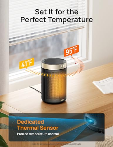 DREO Space Heater, Portable Electric Heaters for Indoor Use with Thermostat