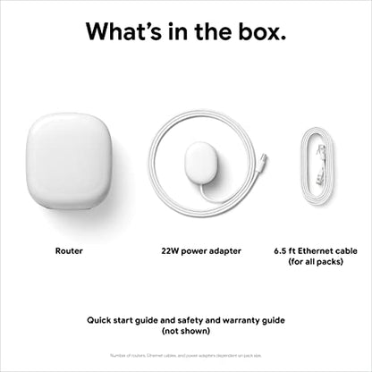 Google Nest WiFi Pro - 6E - Reliable Wi-Fi System with Fast Speed and Whole Home Coverage - Mesh Wi-Fi Router - 3 Pack - Snow, Linen, Fog