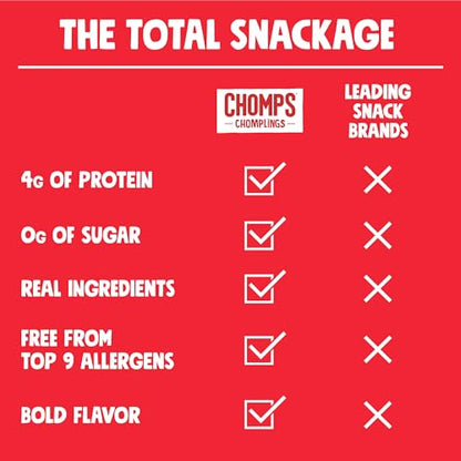 Chomps Snack Size Grass-Fed and Finished Original Beef Jerky Snack Sticks 0.5oz 24-Pack - Keto, Paleo, Whole30, 4g Lean Meat Protein, Gluten-Free, Zero Sugar Food, Non-GMO Chomplings