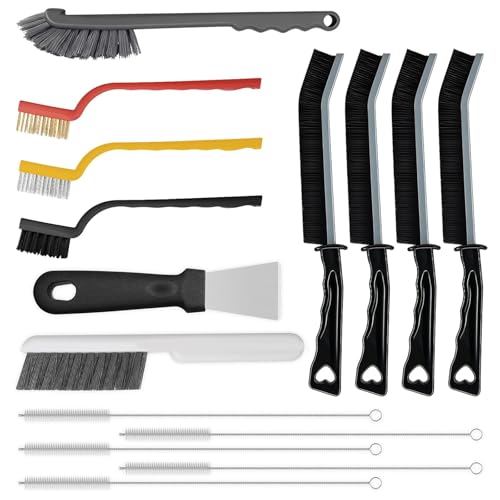 15pcs Crevice Cleaning Brush, Hard Bristle Scrub Brushes Tools, Multifunctional Grout Brush for Home, Bathroom, Kitchen, Window and Corners