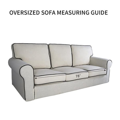 PureFit Reversible Quilted Sofa Cover, Water Resistant Slipcover Furniture Protector, Washable Couch Cover with Non Slip and Elastic Straps for Kids, Pets (Oversized Sofa, Green/Red)