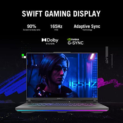 ASUS ROG Strix G16 (2024) Gaming Laptop, 16” 16:10 FHD 165Hz Display, NVIDIA® GeForce RTX™ 4060, Intel Core i7-13650HX, 16GB DDR5, 1TB PCIe Gen4 SSD, Wi-Fi 6E, Windows 11, G614JV-AS74