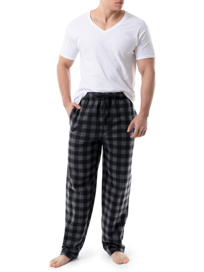 Fruit of the Loom Men's Plaid Fleece Pajama Pant 2-Pack, Sizes S-5XL