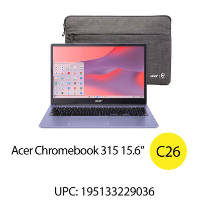 Acer Chromebook 315 15.6 inch Laptop Intel Processor N4500 4GB RAM 64GB eMMC Moonstone Purple