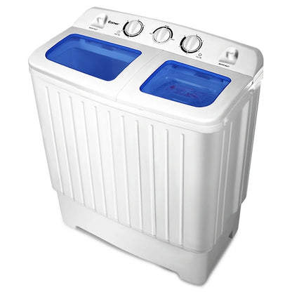 Costway 17.6 lb Portable Mini Compact Twin Tub  Washing Machine Washer Spin Dryer