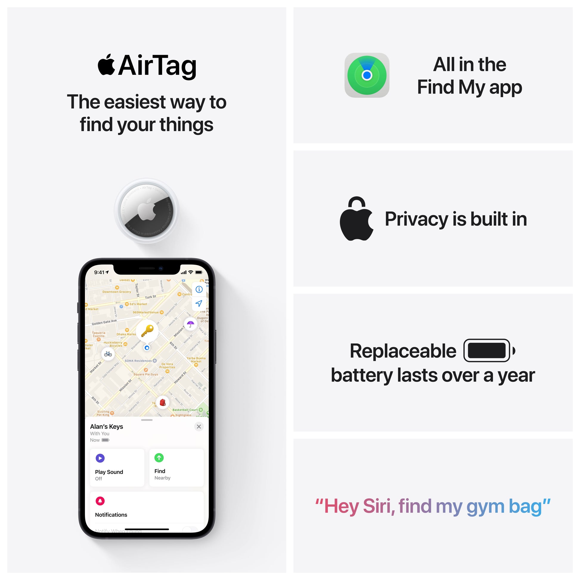 Apple AirTag - 1 Pack, Item Tracker with Apple Find My