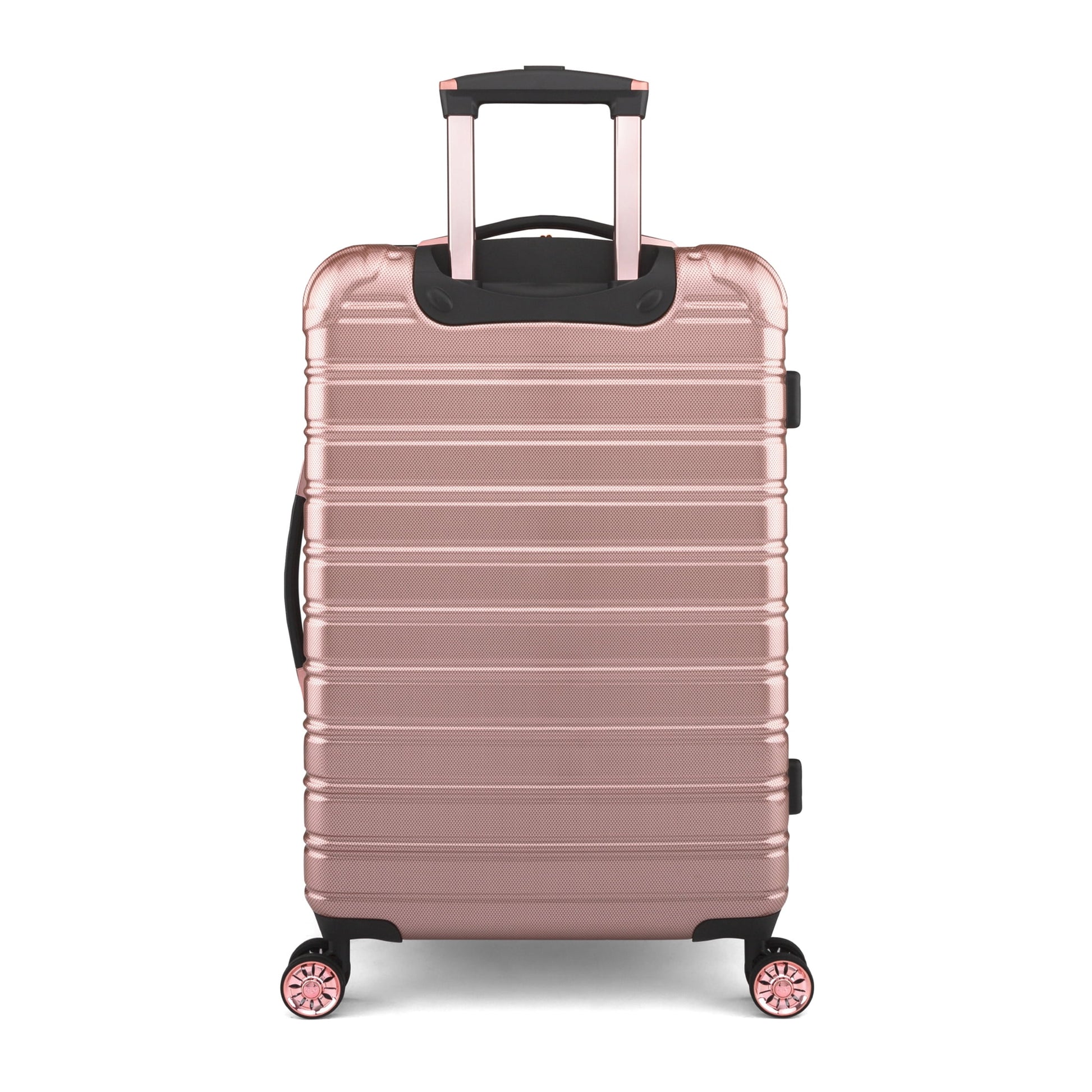 iFLY Hardside Luggage Fibertech 3 Piece Set, 20" Carry-on, 24" Checked Luggage and 28" Checked Luggage, Rose Gold