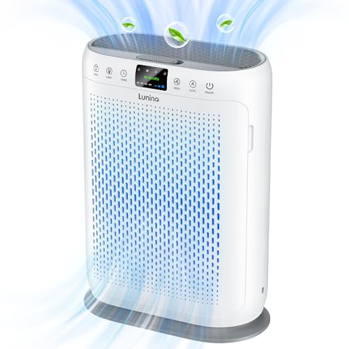 Air Purifiers for Home Large Room up to 1740sq.ft, LUNINO H13 HEPA Air Filter with PM 2.5 Display Air Quality Sensors, Aromatherapy Function, Air Cleaner for Dust, Smoke, Dander, Pets Hair, Pollen