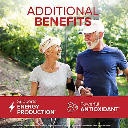 Qunol CoQ10 200mg Softgels, Ultra CoQ10 - Ultra High Absorption Coenzyme Q10 Supplements - Antioxidant Supplement for Vascular and Heart Health & Energy Production - 2 Month Supply - 60 Count