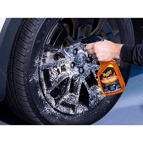 Meguiar's Hot Rims Black Wheel Cleaner, Best Cleaner for Matte Black Wheels - 24 Oz Spray Bottle