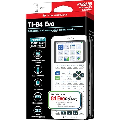 TI-84 Evo Graphing Calculator Texas Instruments, White
