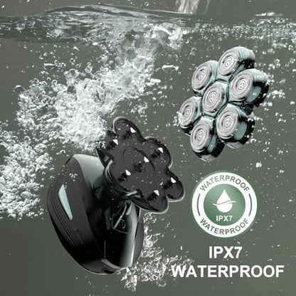 Head Shavers for Bald Men: 7D Floating with 120-Min Run - Grass Green