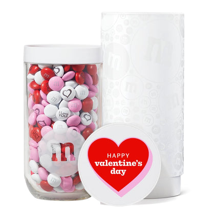 M&M’S Valentine's Day Gift Jar, Unique Valentine Gift filled with Pre-Designed M&M’S Candies