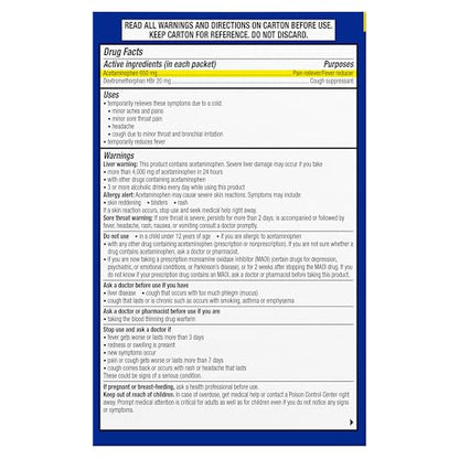 Theraflu Combo Daytime and Nighttime Severe Cold Relief Honey Lemon Flavor Powder_ and Daytime Severe Cold Relief Berry Burst Flavor Powder, _6 Daytime + 6 Nighttime, and 6 Berry Burst Powder Packets