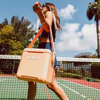 Igloo Apricot 11 Qt Tag-Along Too Strapped Picnic Style Cooler