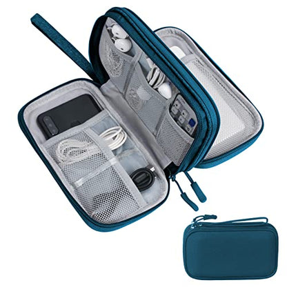 Skycase Travel Cable Organizer,Electronics Accessories Cases, All-in-One Storage Bag,[Waterproof] Accessories Carry Bag for USB Data Cable,Earphone Wire,Power Bank, Phone,Green