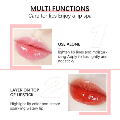 Hydrating Lip Glow Oil, Plumping Lip Gloss, Moisturizing Lip Oil Gloss, Transparent Moisturizing Lip Balm, Natural Lip Plumper, Lip Plumper Gloss Make Lips Fuller and Moisturizing (Cherry)