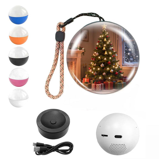 2026 New Christmas Memory Sphere Lamp, 2.7" Crystal Ball Video Player Memory Orb Lamp, Personalized Uploadable Videos & Photos Gift for Couples Friends Anniversary Birthday Christmas Gift (White)