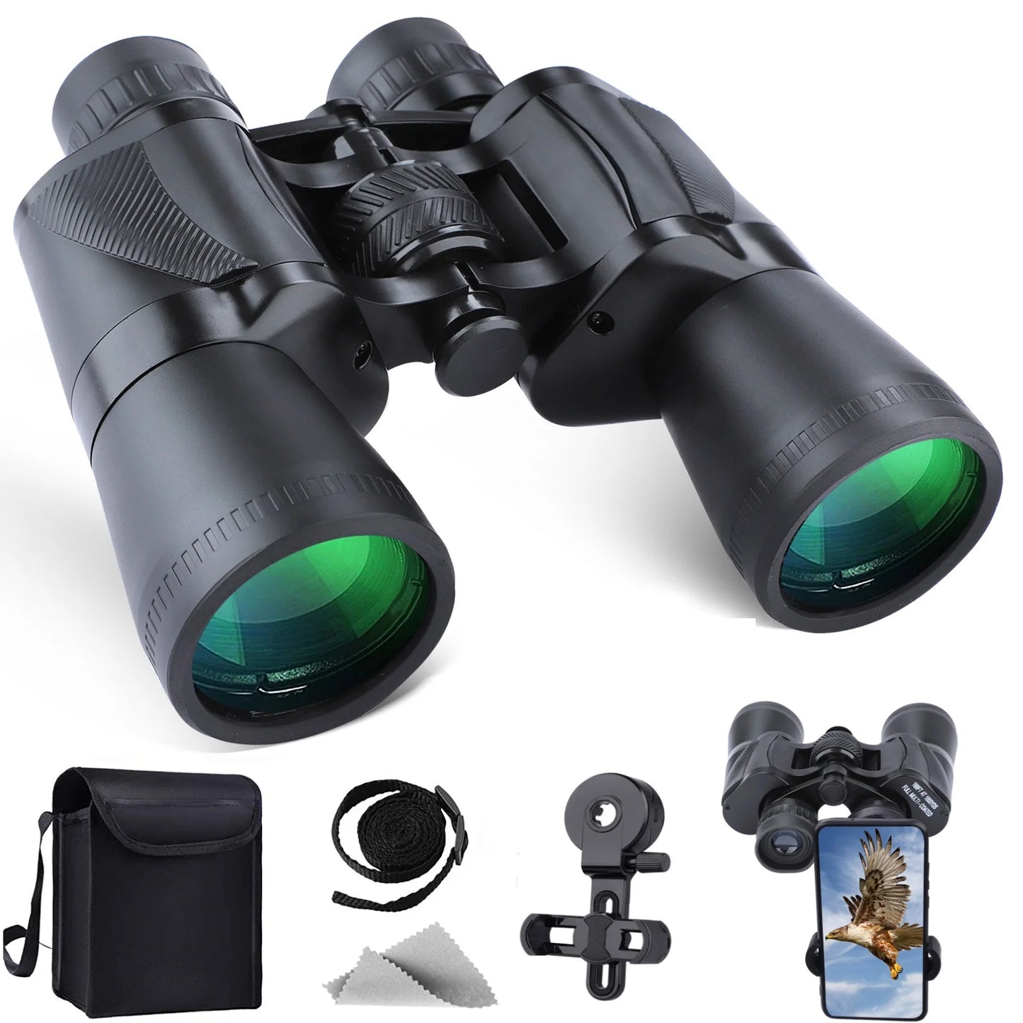 BEBANG 20X50 Binoculars for Adults,  HD Powerful Binoculars with Low Light Vision, Waterproof Binoculars for Bird Watching