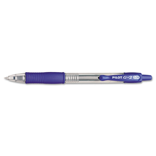 Pilot, G2 Premium Gel Roller Pens, Ultra Fine Point 0.38 mm, Pack of 12, Blue