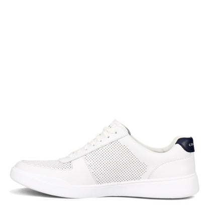 Cole Haan Men's Grand Crosscourt Modern Perforated Sneaker, Optic White/Peacoat, 9.5 Wide