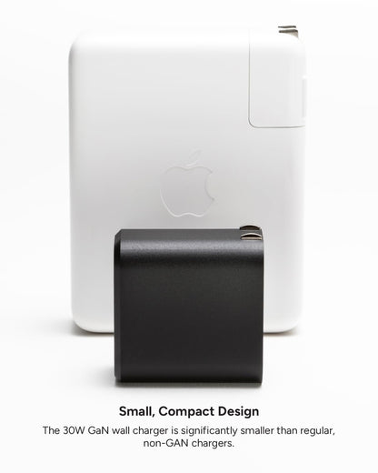 Mophie GaN 30W USB C Charger Block - Fast Wall Charger for iPhone, iPad, Samsung Galaxy, Google Pixel, and More - Compact, Foldable Prongs, Eco-Friendly, Black