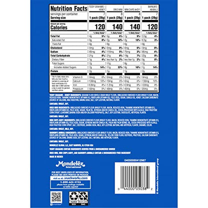 Nabisco Team Favorites Variety Pack, OREO Mini, CHIPS AHOY! Mini, Teddy Grahams Honey & Barnum's Animal Crackers, School Snacks, 30 Snack Packs