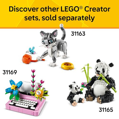 LEGO Creator 3 in 1 Cute Bunny Toy - Building Toy for Girls and Boys, Ages 8+ - Gift for Easter Basket - W/ 3 Build Options, Bunny, Seal, or Llama - 31162