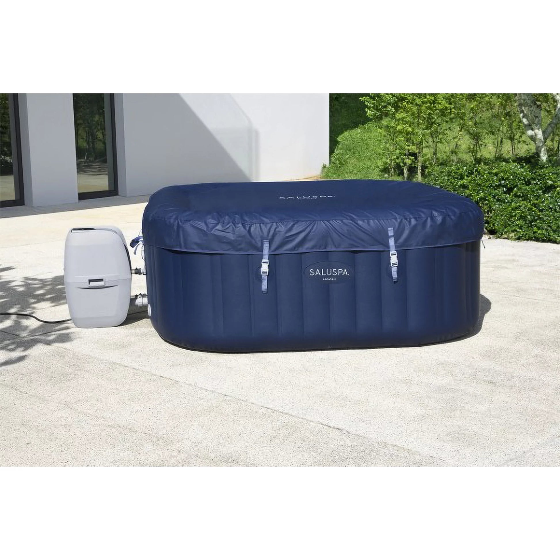 Bestway SaluSpa Hawaii AirJet 2 to 6 Person Square Inflatable Hot Tub, Blue