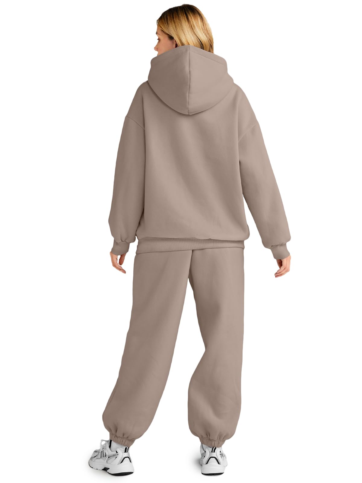 AUTOMET Sweatsuits Women 2 Piece Outfit Lounge Plus Size Fall Fashion Deals 2025 Tracksuits Oversized Sweatshirt and Sweatpants Casual Teen Girls Clothing CoffeeGrey L