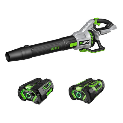 EGO Power+ LB7654 56-Volt 765 CFM Brushless Cordless Leaf Blower, 5.0Ah Battery, 320W Charger Included Plus Extra BA1400T 2.5Ah Battery