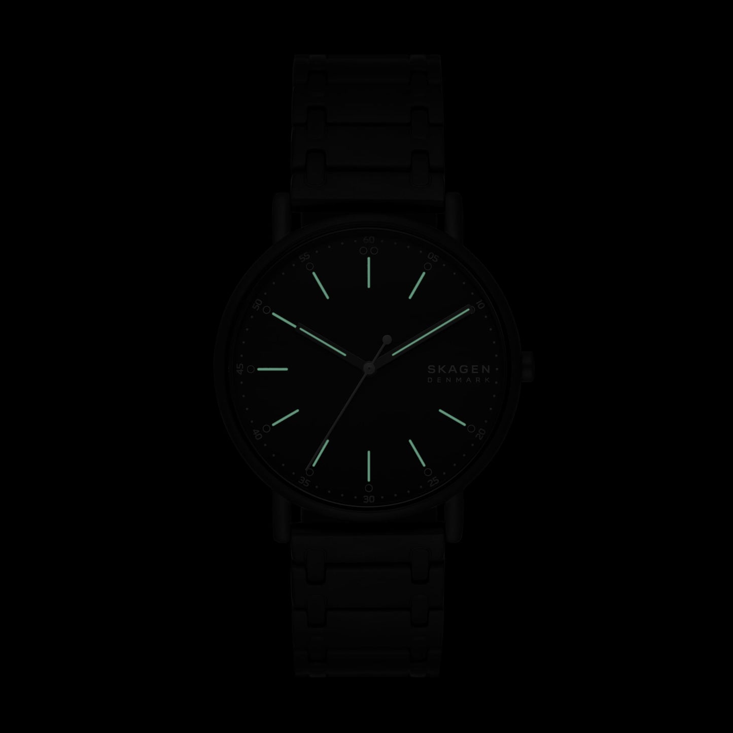 Skagen Men's Signatur Three-Hand Black Stainless Steel Bracelet Watch (Model: SKW6914)