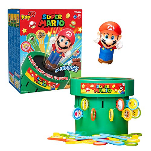 TOMY Pop Up Super Mario Family Action Game - 2-4 Players - Ages 4+