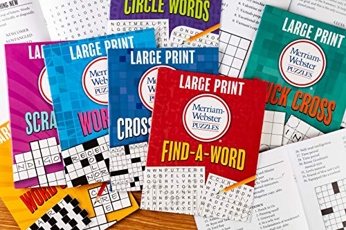 Large Print Merriam-Webster Puzzles 10 Booklet Set (Brain Games Large Print)