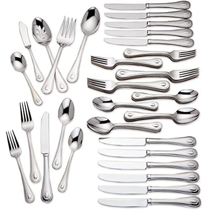 Lenox 829739 French Perle Flatware Set, 11.30 LB, 65-Piece