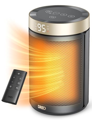 DREO Space Heater, Portable Electric Heaters for Indoor Use with Thermostat