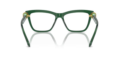 Swarovski SK2021 Prescription Eyewear Frames, Transparent Green/Demo Lens, 55 mm