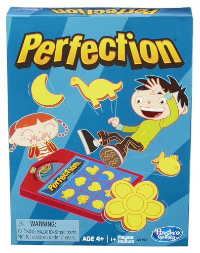 Hasbro Gaming Perfection Game for Kids | Popping Shapes and Pieces | Preschool Board Games | Ages 4+ (Amazon Exclusive)