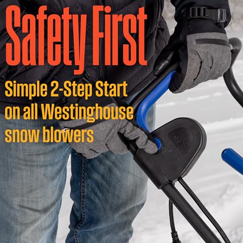 Westinghouse WSnow20 Corded Snow Blower 20 Inch, Steel Auger, Dual LED Lights, 1800 Watt Motor, Electric Snow Blower with 25ft Throwing Distance, Plows 680lbs/min, Adjustable Chute