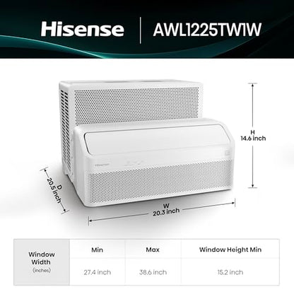Hisense AWL1225TW1W Window Air Conditioner, 12,000 BTU, White
